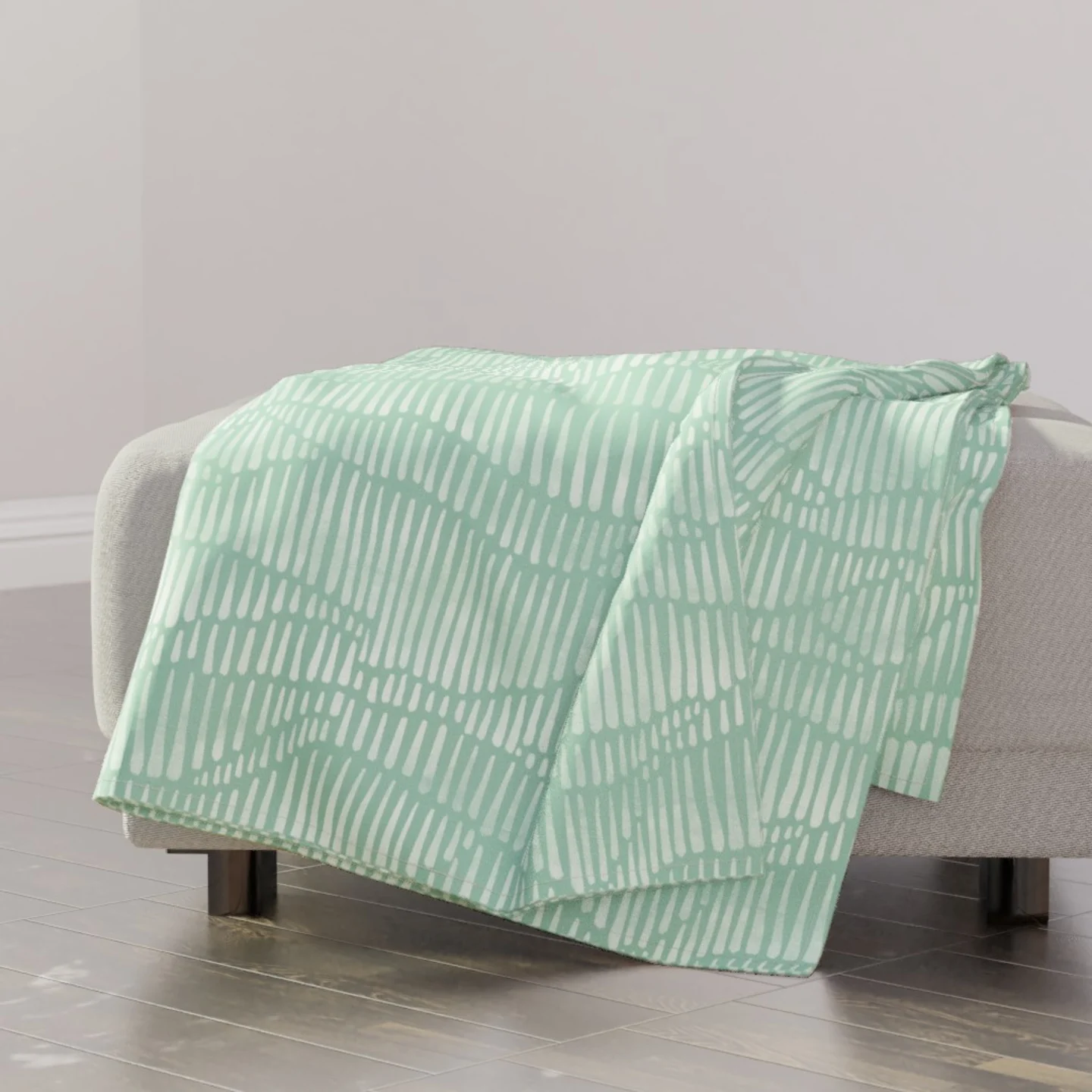 Aqua abstract wave throw blanket