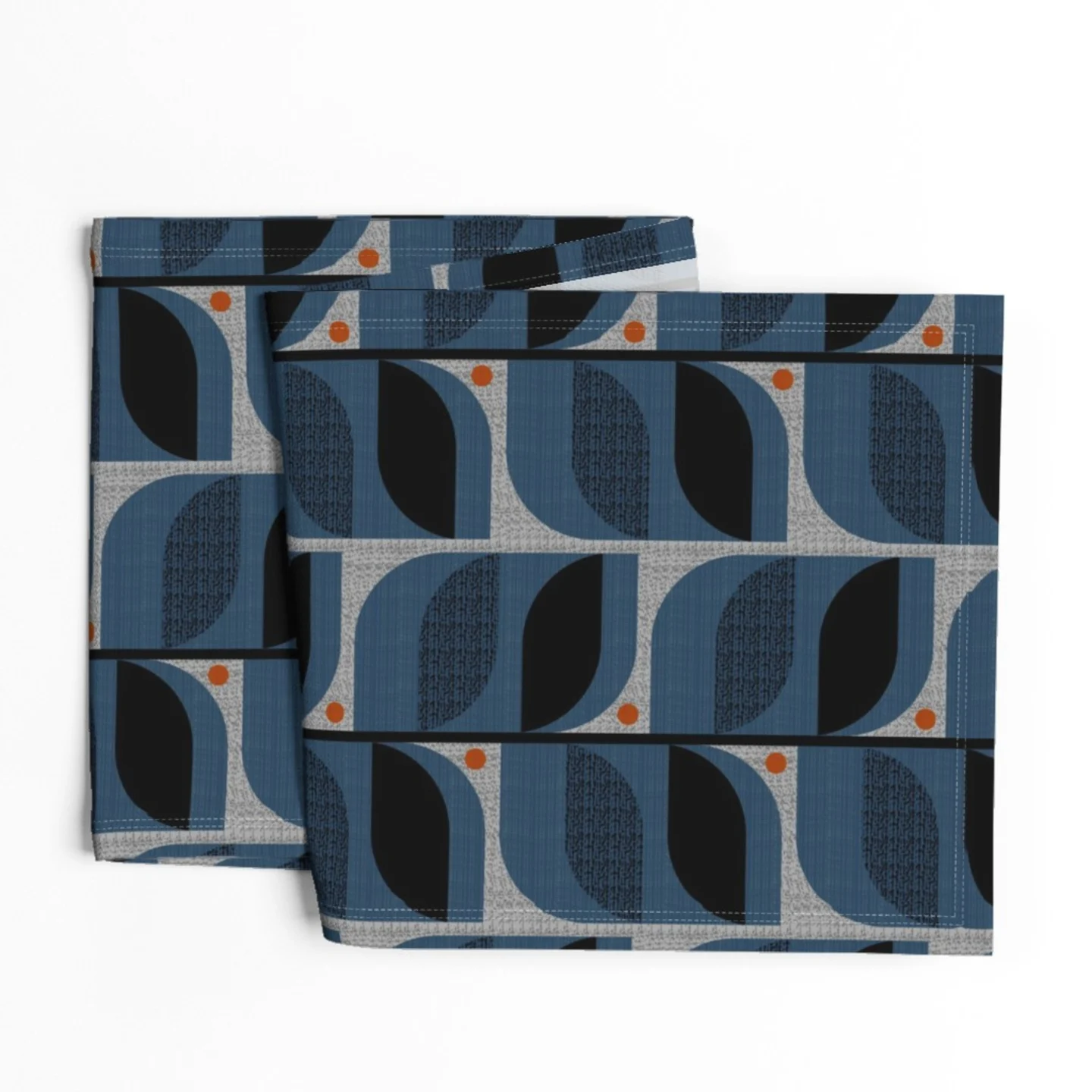 mid century modern tulips table runner