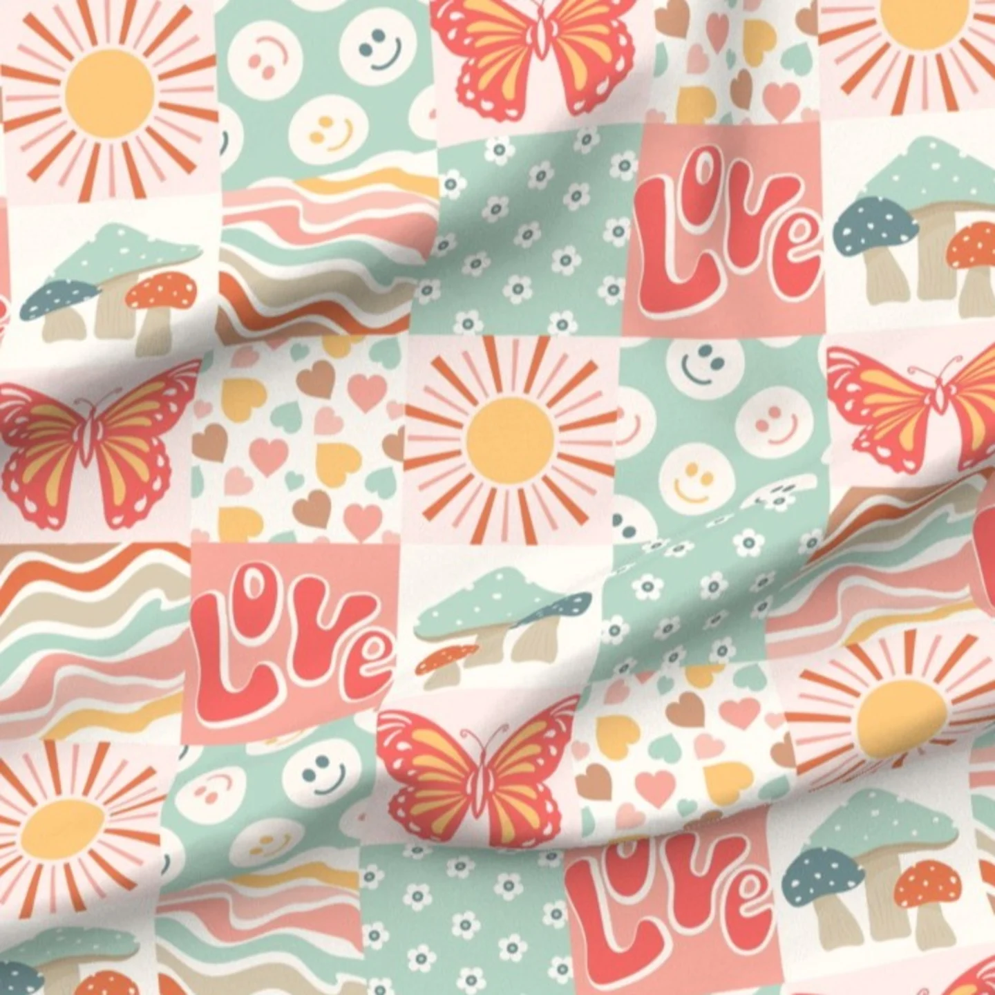 Cheater quilt printed fabric