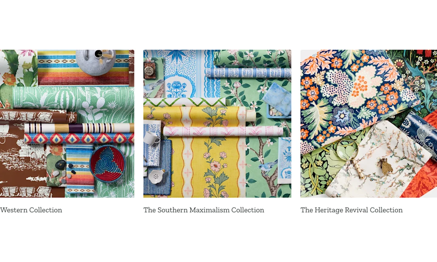 Screenshot of wallpaper style collections.