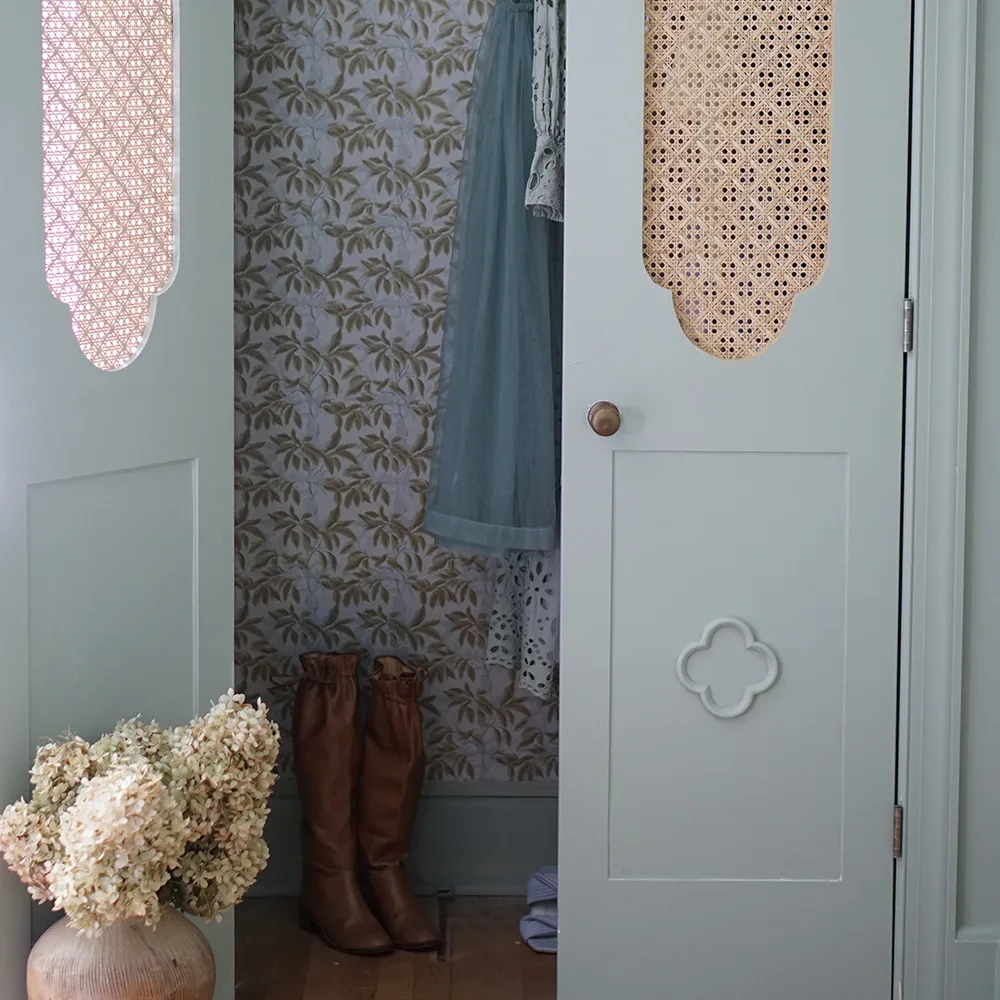 Wallpaper in Hideaway Hills Olive Aqua by whitneyenglish